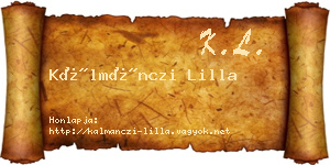 Kálmánczi Lilla névjegykártya